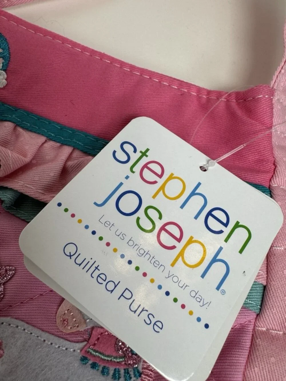 Stephen Joseph Unicorn Quilted Pink Rainbow Girls Purse NWT New